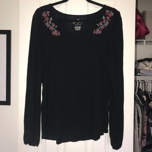 Black & Rose American Eagle Long Sleeve T-Shirt